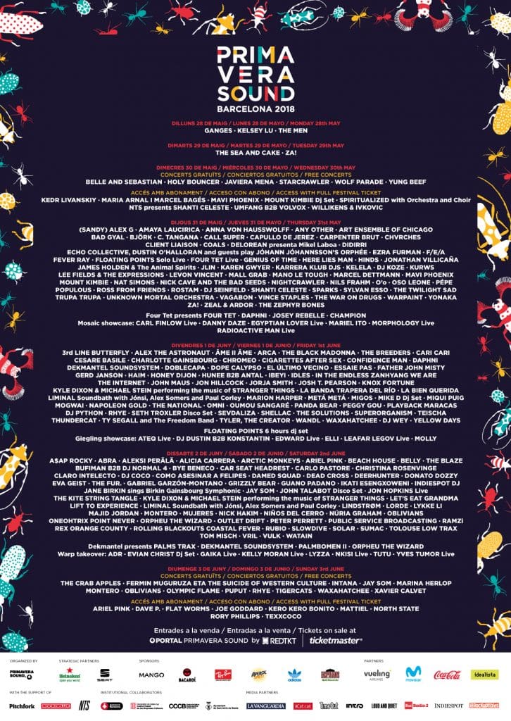 La line up del Primavera Sound 2018