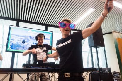 Stefano Fisico di Billboard Italia al Gate Party di Tomorrowland a Fiumicino