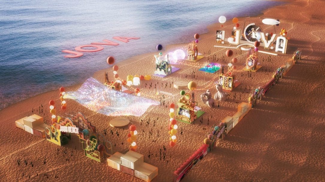 Il rendering del Jova Beach Party