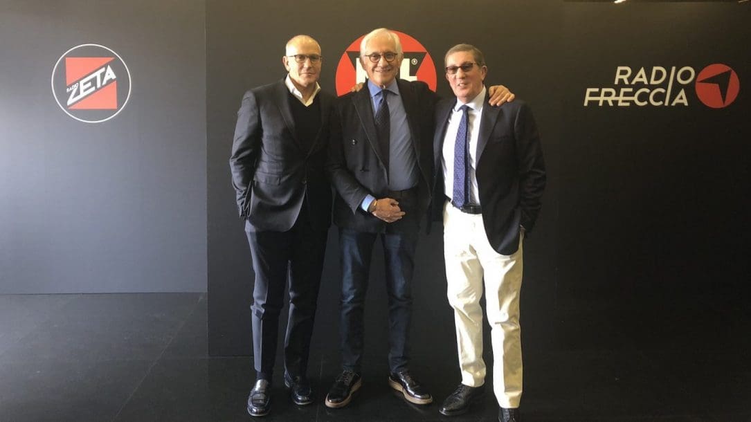 La pubblicità radiofonica secondo RTL? Da sinistra: Virgilio Suraci (Amministratore Unico OpenSpace), Valter Zicolillo (Direttore Commerciale Openspace) e Lorenzo Suraci (Presidente RTL 102.5)