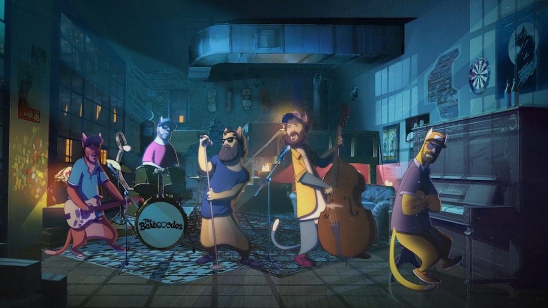 La Luna e La Gatta: guarda il videoclip con gli artisti in stile cartoon