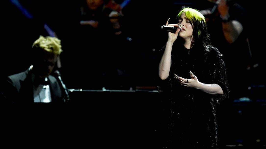 Billie Eilish sul palco dei Brit Awards 2020, Dave J Hogan/Getty Images