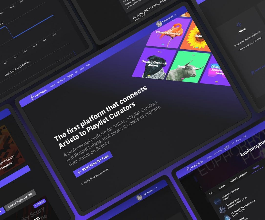 Matchfy è la nuova piattaforma che permette di mettersi in collegamento con i curator di playlist su Spotify
