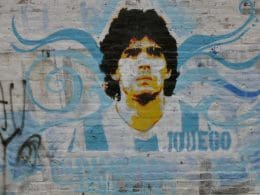 Murales dedicato a Maradona, foto di Wagner Fontoura