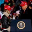 Lil Pump durante l'ultima campagna presidenziale di Donald Trump a novembre, Jeff Kowalsky/AFP via Getty Images
