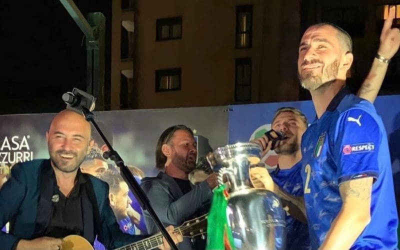 I Negramaro e la Nazionale Italiana. Fonte: ufficio stampa