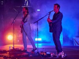 Dimartino e Colapesce, durante il live a Spoleto per il Festival dei Due Mondi, foto di Studio Hanninen