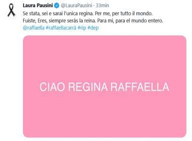 Raffaella Carrà tweet Laura Pausini
