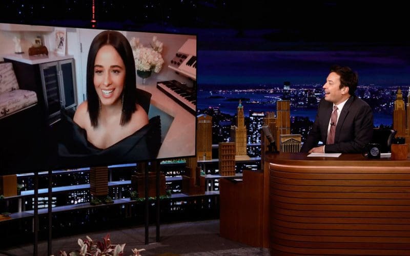 Camila Cabello durante l'intervista con Jimmy Fallon di giovedì scorso