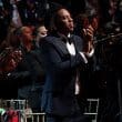 Jay-Z alla cerimonia della Rock And Roll Hall of Fame. Kevin Mazur/Getty Images
