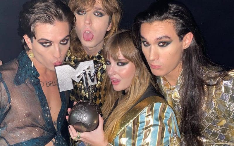 I Maneskin agli MTV Ema 2021. Foto da Instagram