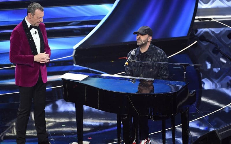 Amadeus e Checco Zalone Sanremo